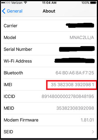 imei numbers