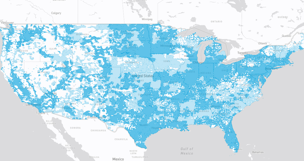AT&T 5g internet coverage map in Santa Ana, CA