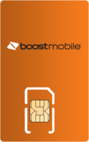 Image of cell phone with Boost Mobile