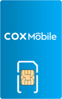 Cox Mobile SIM card - Vertical Cox Mobile SIM card - Vertical