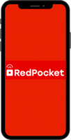 Image of cell phone with Red Pocket logo