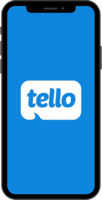 Image of cell phone with Tello logo