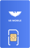 Image of cell phone with US Mobile