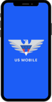 Image of cell phone with US Mobile
