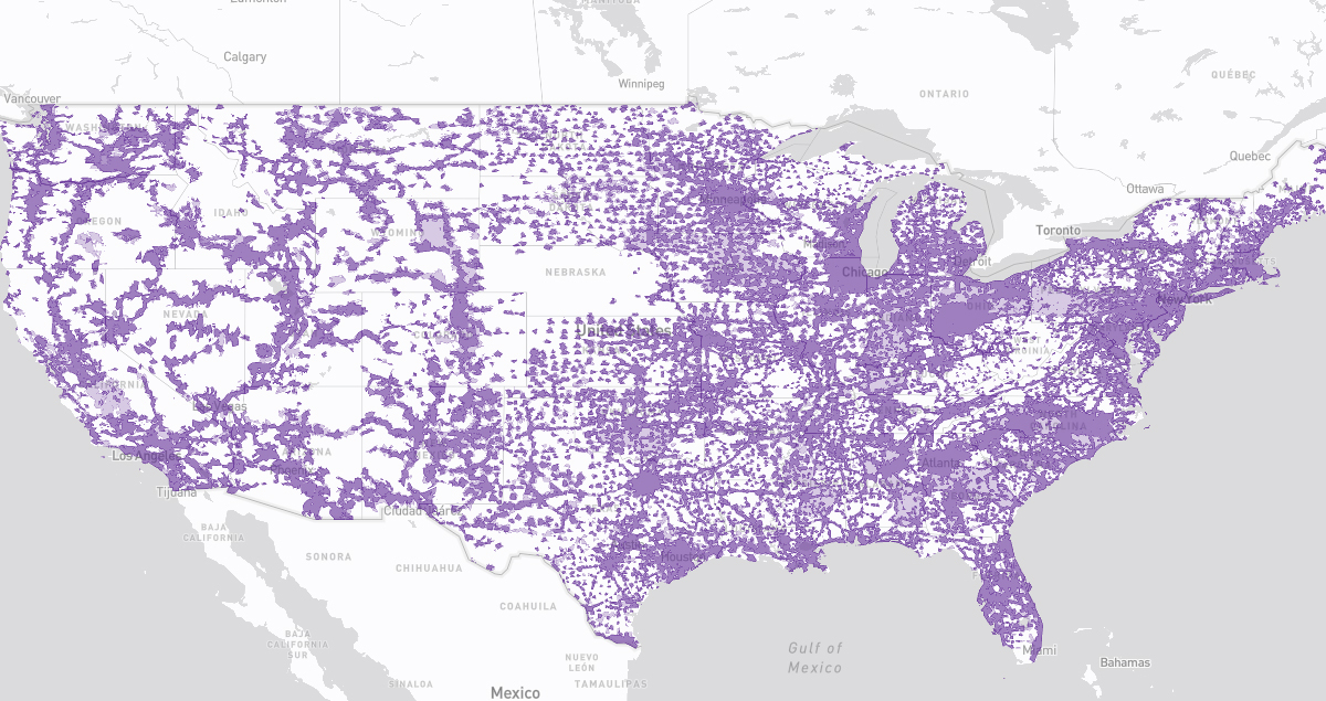 Ultra Mobile coverage map