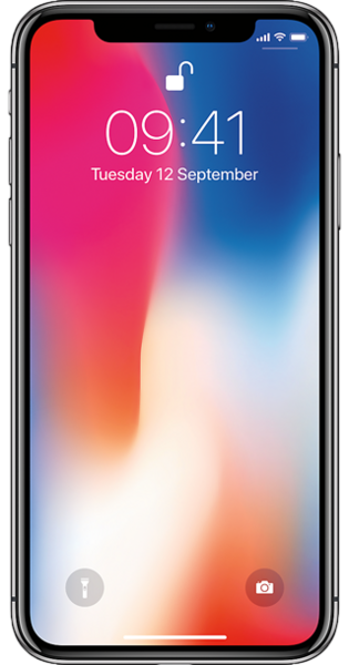 Apple iPhone X front Apple iPhone X front