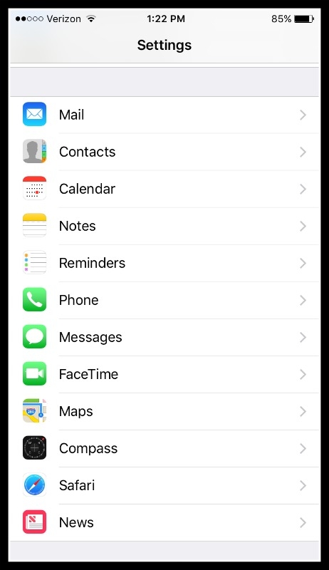 iphone WiFi settings