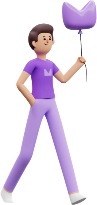 Man with balloon Man with balloon