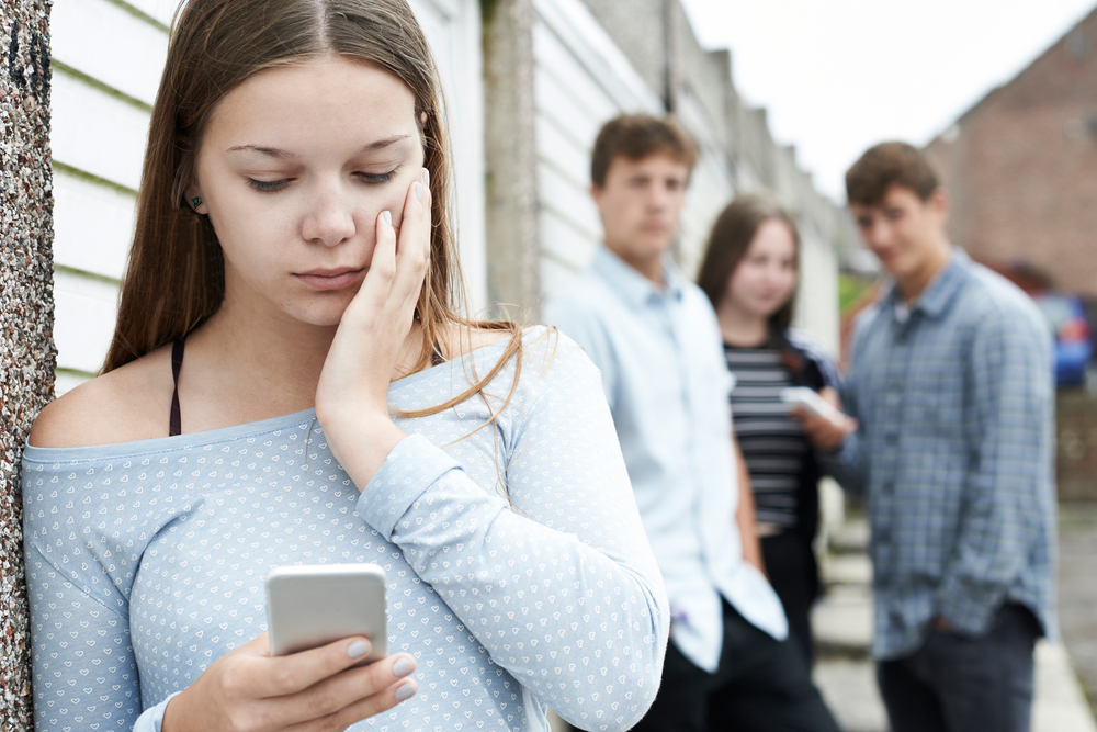 Girl texting on phone