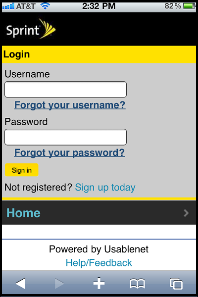 Sprint account management services