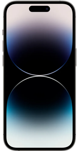 Apple iPhone 14 Pro front view Front. Apple iPhone 14 Pro