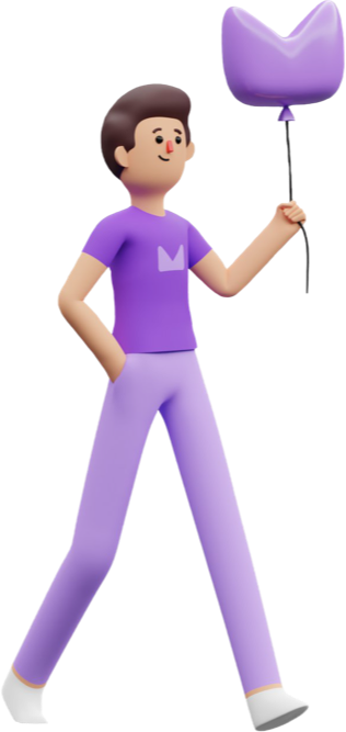 Man with balloon Man with balloon