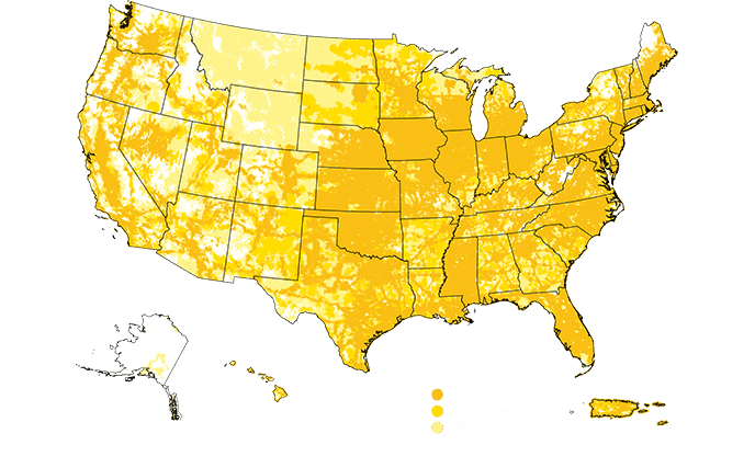 Sprint Cell Coverage Map - World Map