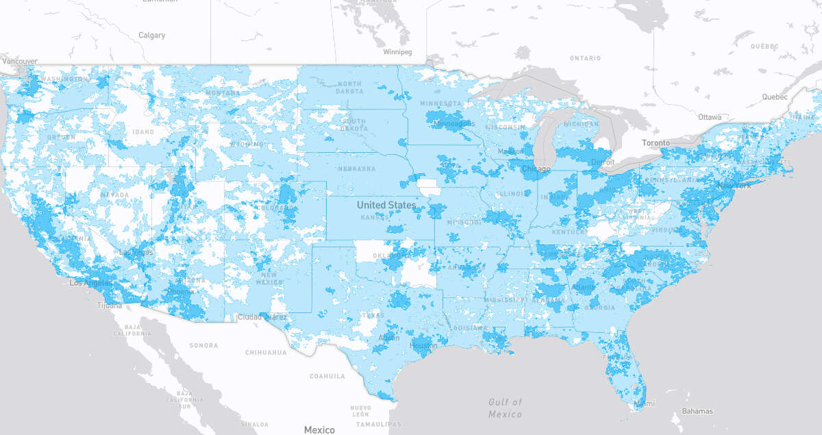 Cox coverage map