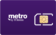 Metro by T-Mobile horizontal SIM card