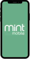 Mint Mobile logo on phone