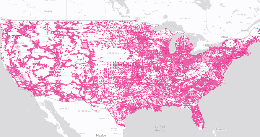 T-Mobile coverage map