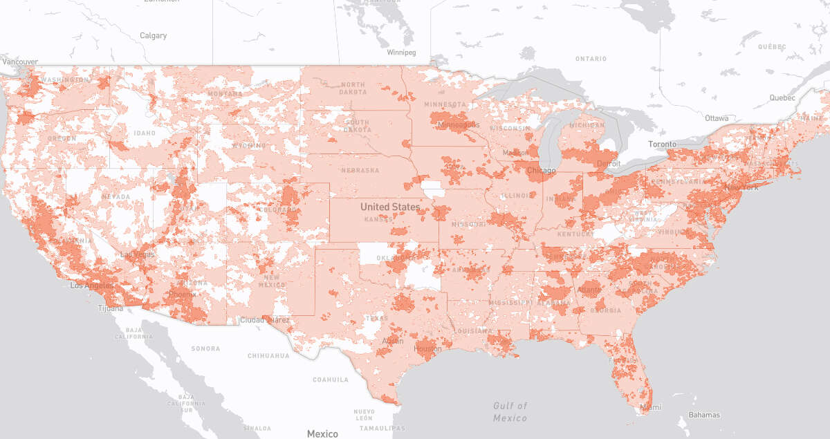 Twigby coverage map