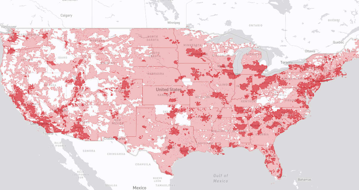 Verizon coverage map in Montgomery, AL